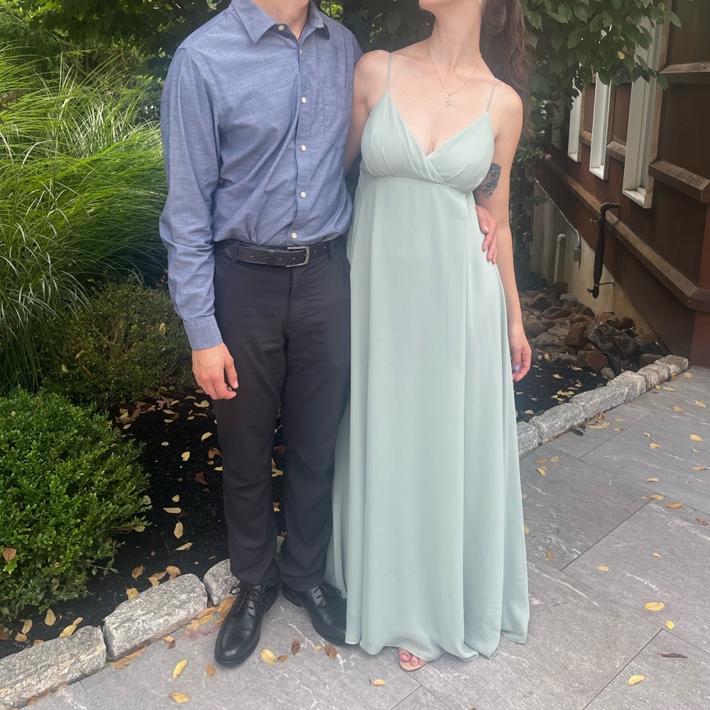 Birdy Grey Kaia Chiffon Sage Dress (XS) - HAS BEEN ALTERED